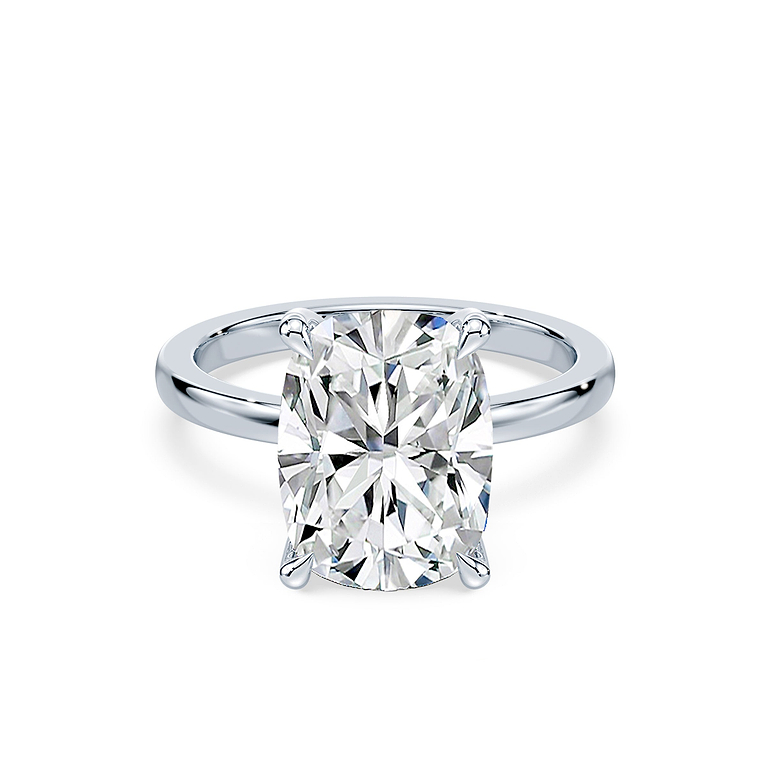 Elongated Cushion Cut 5.71ct Solitaire Ring