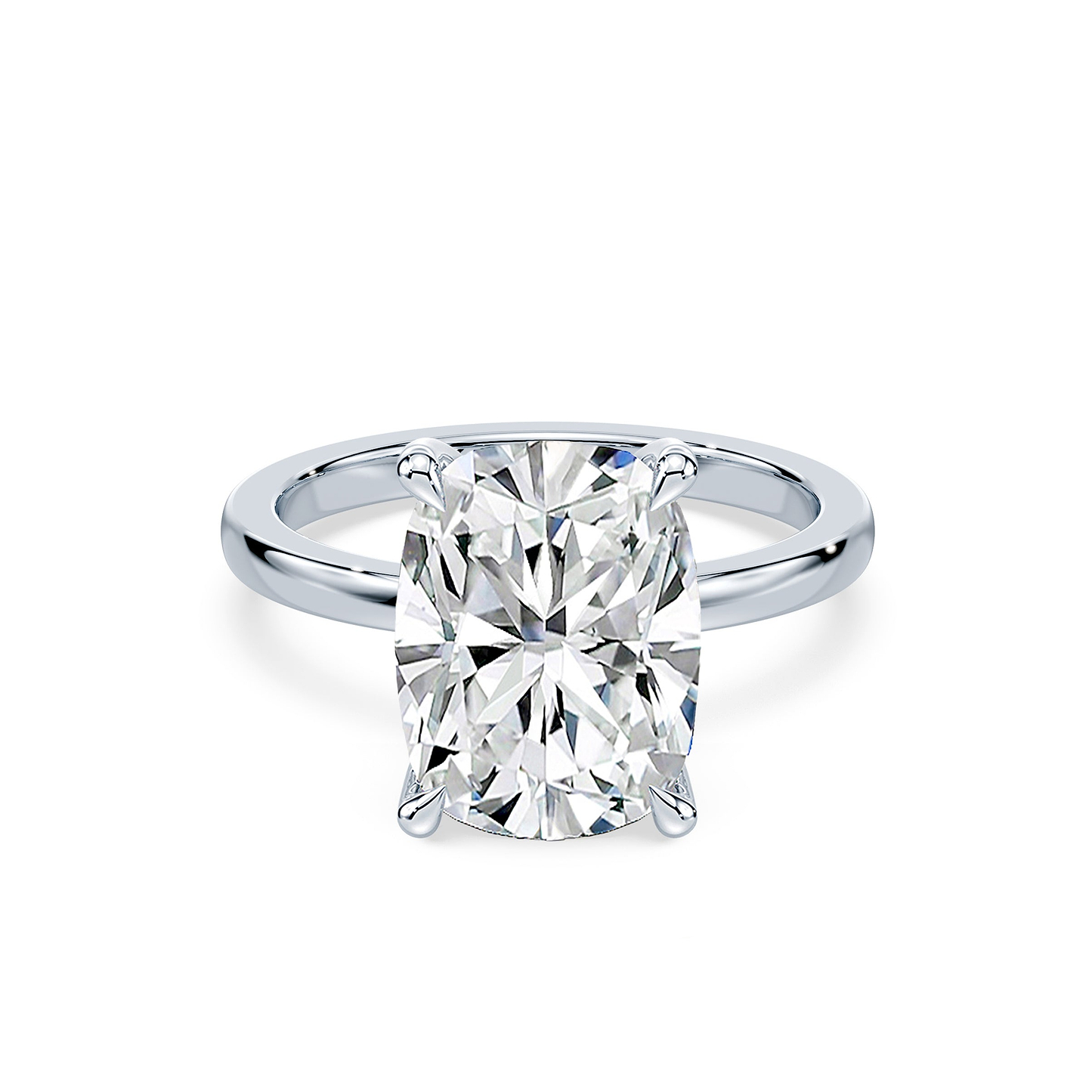 Elongated Cushion Cut 5.71ct Solitaire Ring