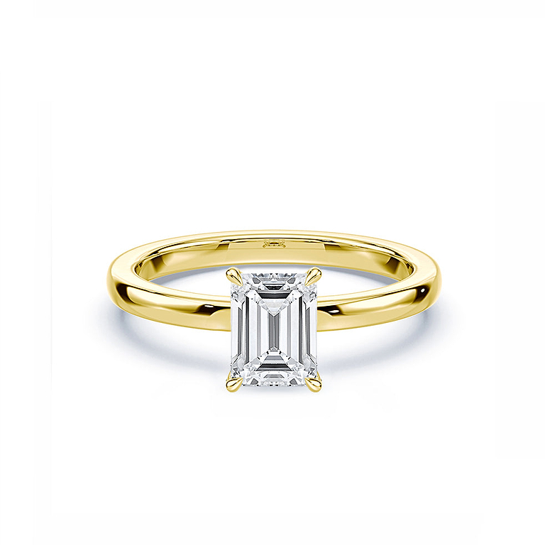 Emerald Cut 0.77ct Solitaire Ring