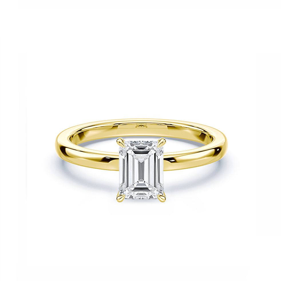 Emerald Cut 0.77ct Solitaire Ring