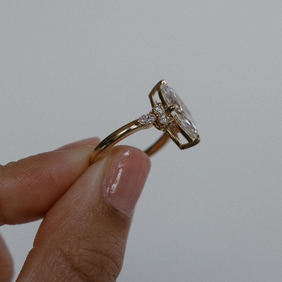 Marquise Cut 2.99ct Cluster Diamond Ring