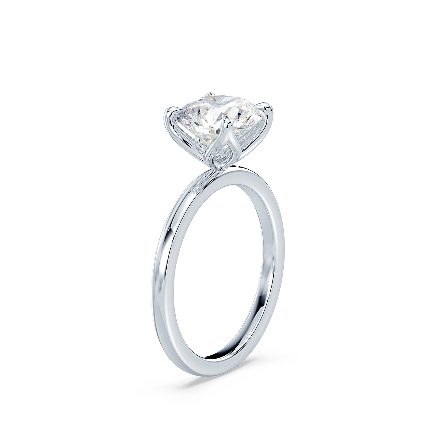 Old European Cut 1.95ct Tulip Prong Ring