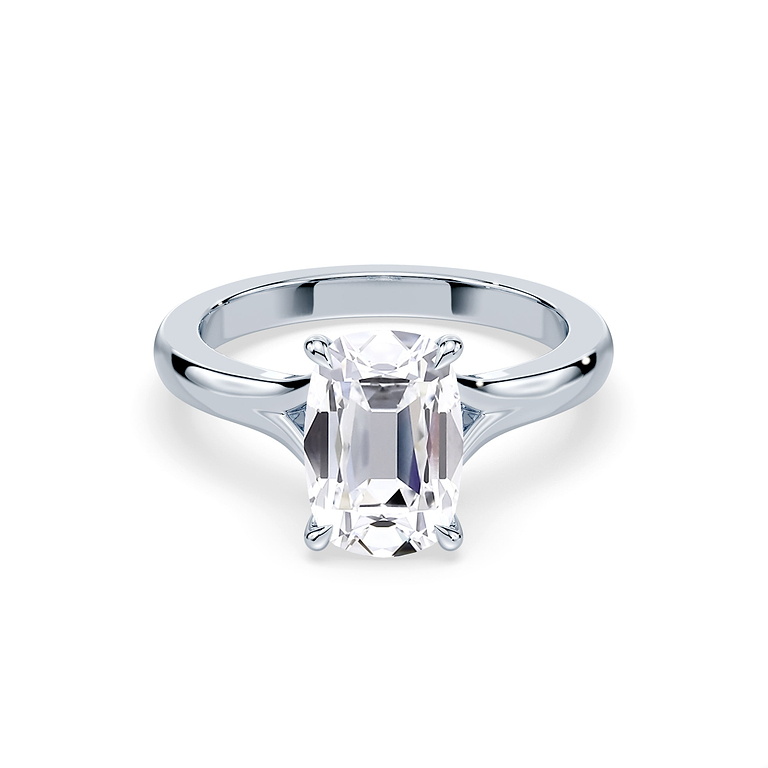 Old Mine 2.02ct Split Shank Solitaire Ring