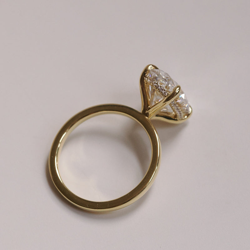 Oval Cut 5.11ct Hidden Halo Ring