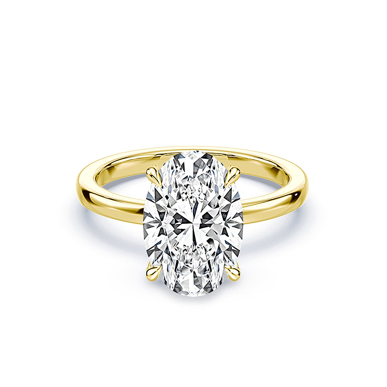 Oval Cut 5.11ct Hidden Halo Ring