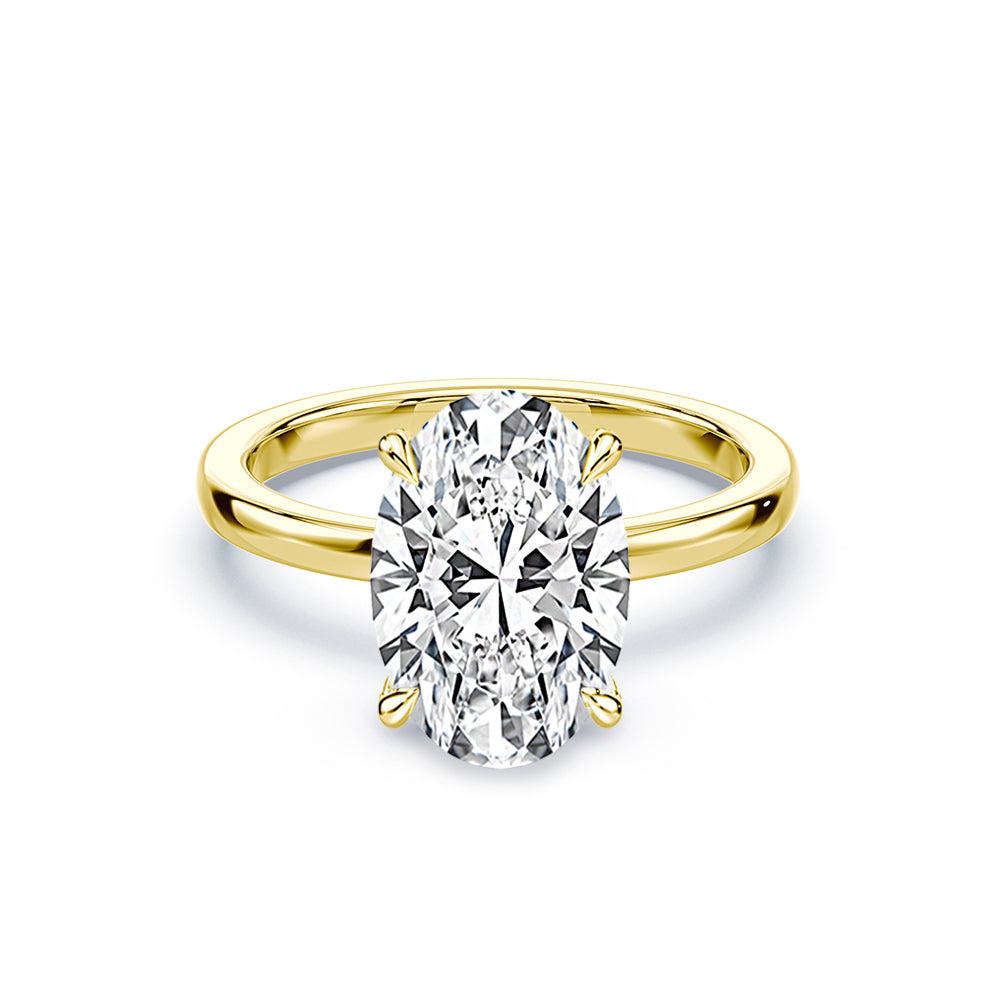 Oval Cut 5.11ct Hidden Halo Ring