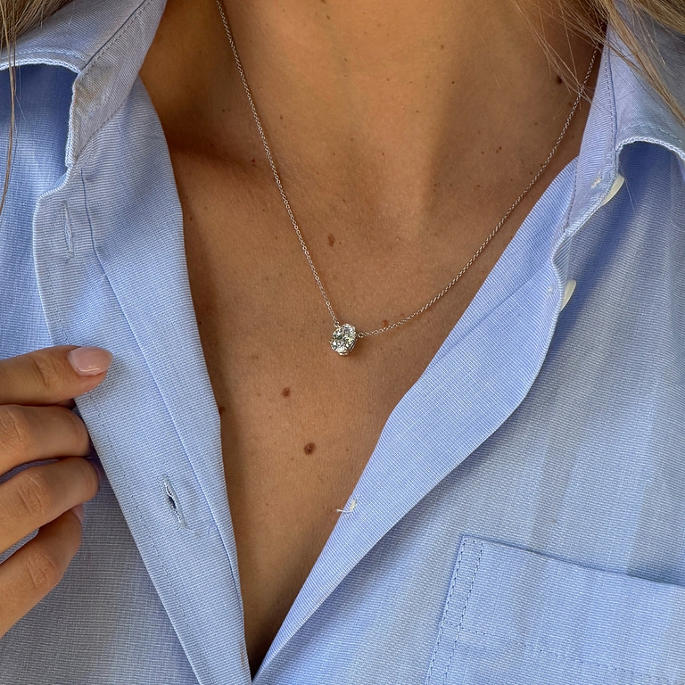 1.95ct Oval Solitaire Pendant