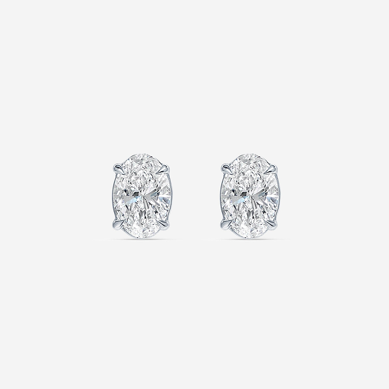 Oval Stud Earrings 4ctw ~ Customized