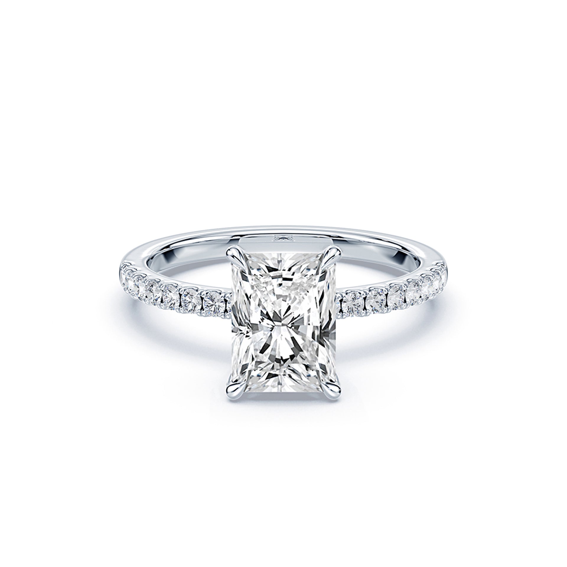 SOLD Radiant Cut 2.51ct Diamond Pave Ring