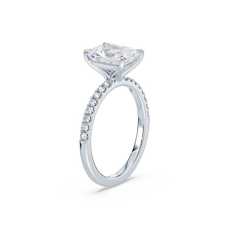 SOLD Radiant Cut 2.51ct Diamond Pave Ring