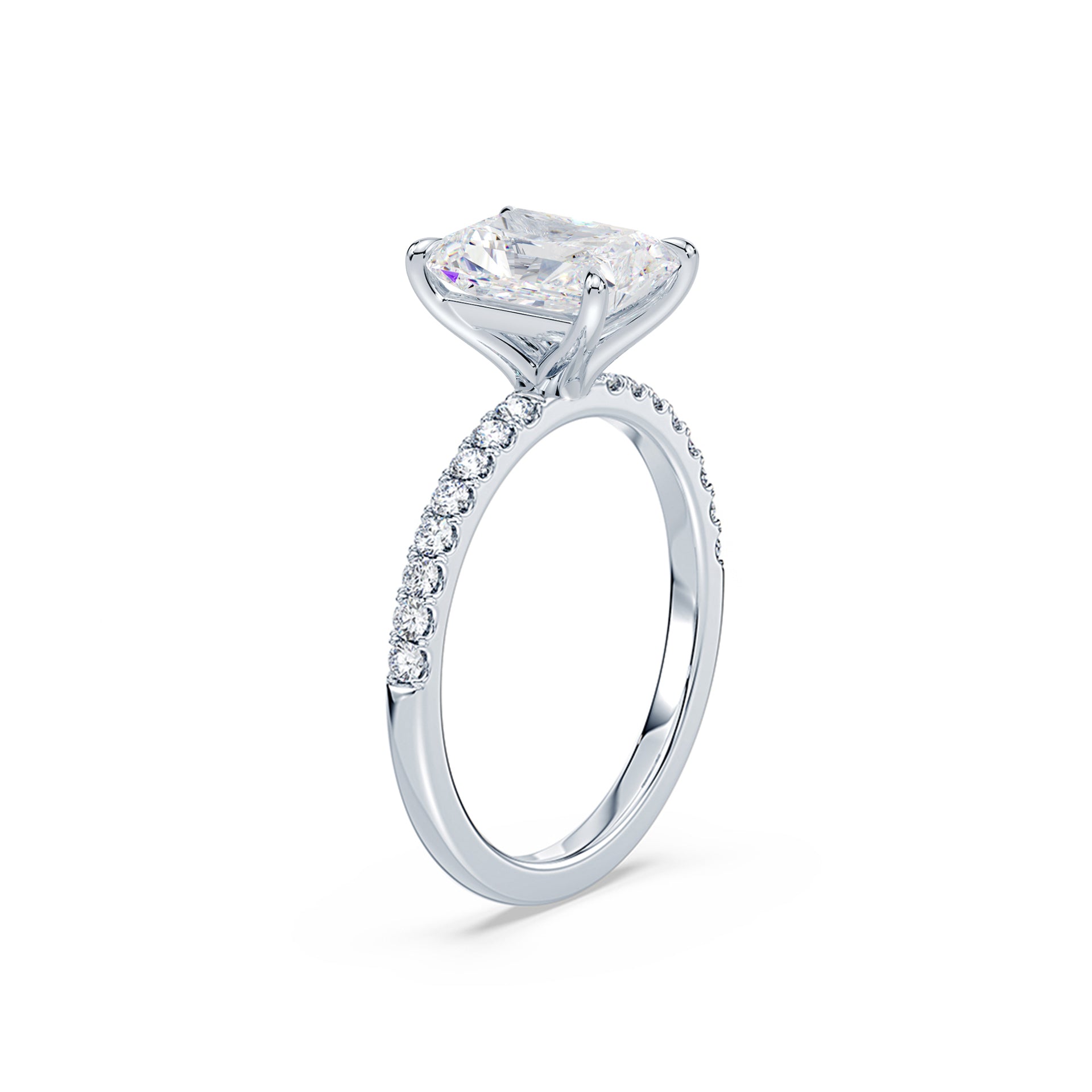 SOLD Radiant Cut 2.51ct Diamond Pave Ring