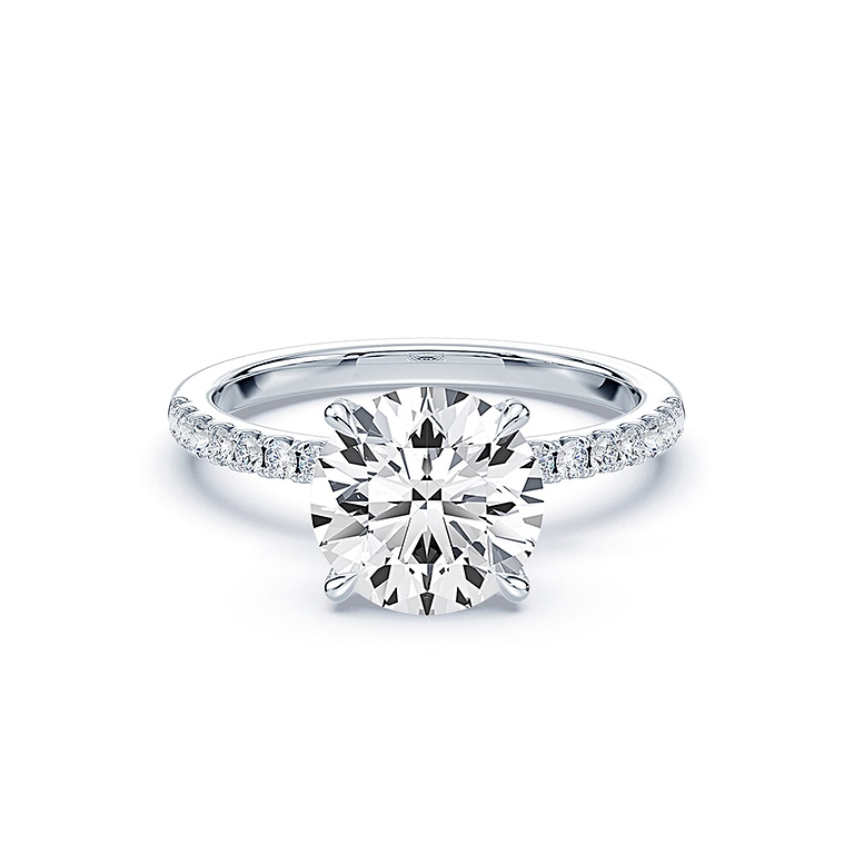 Round 3.01ct Pave Diamond Ring