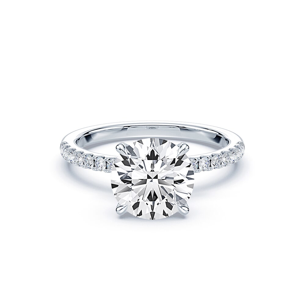 Round 3.01ct Pave Diamond Ring