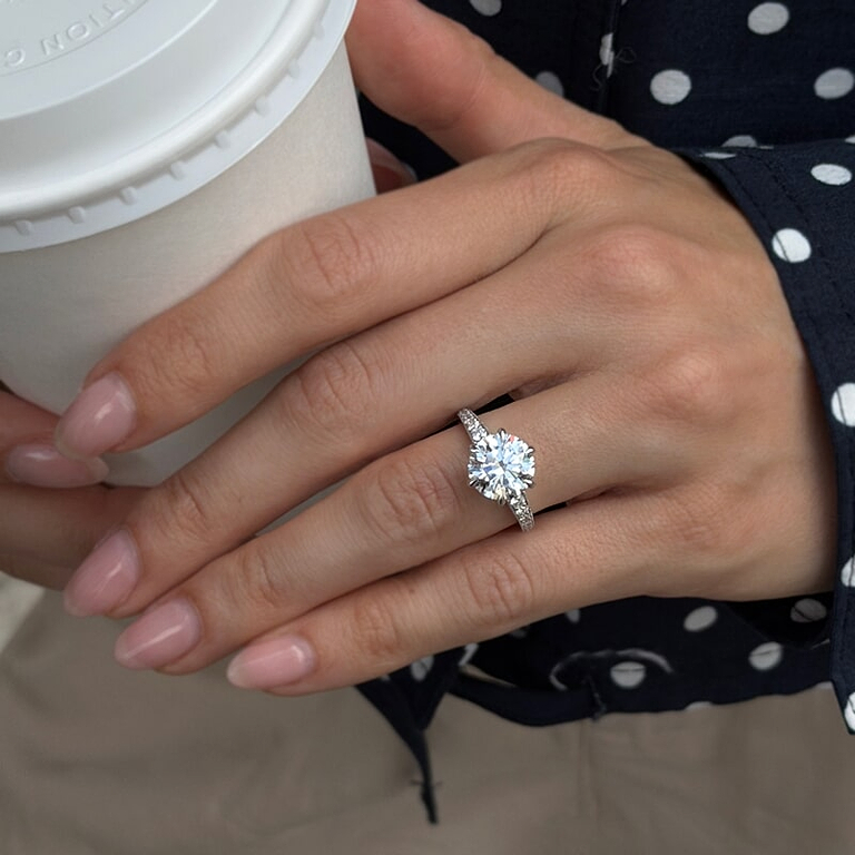 SOLD Round 3.46ct 6 Prong Vintage Ring