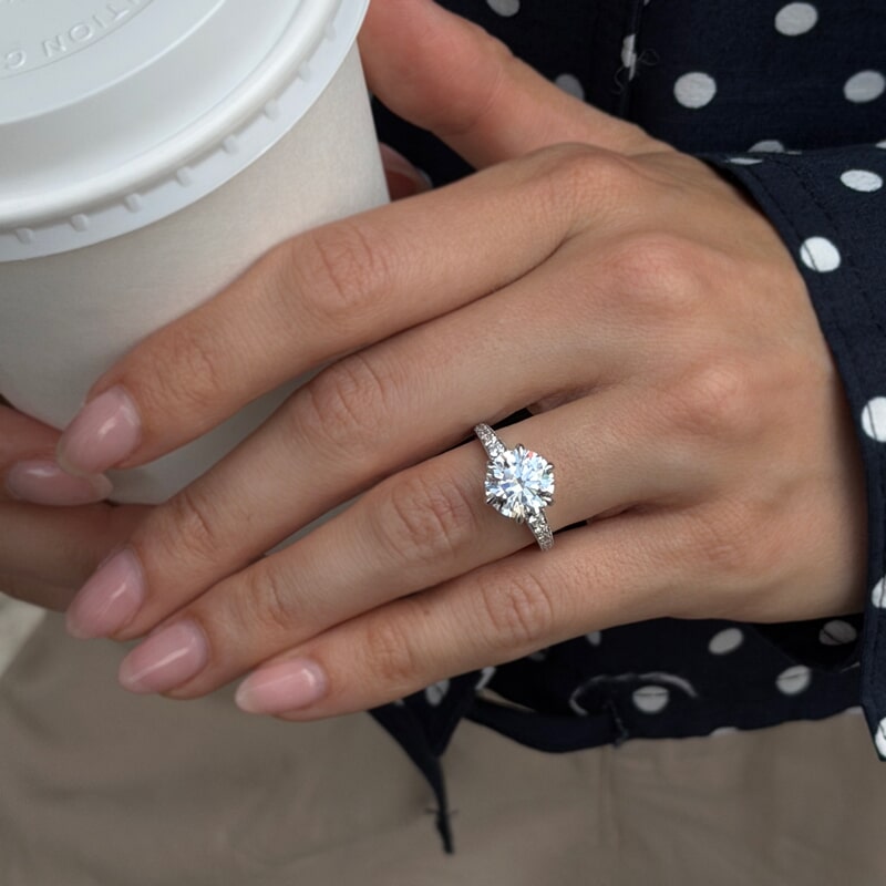 SOLD Round 3.46ct 6 Prong Vintage Ring