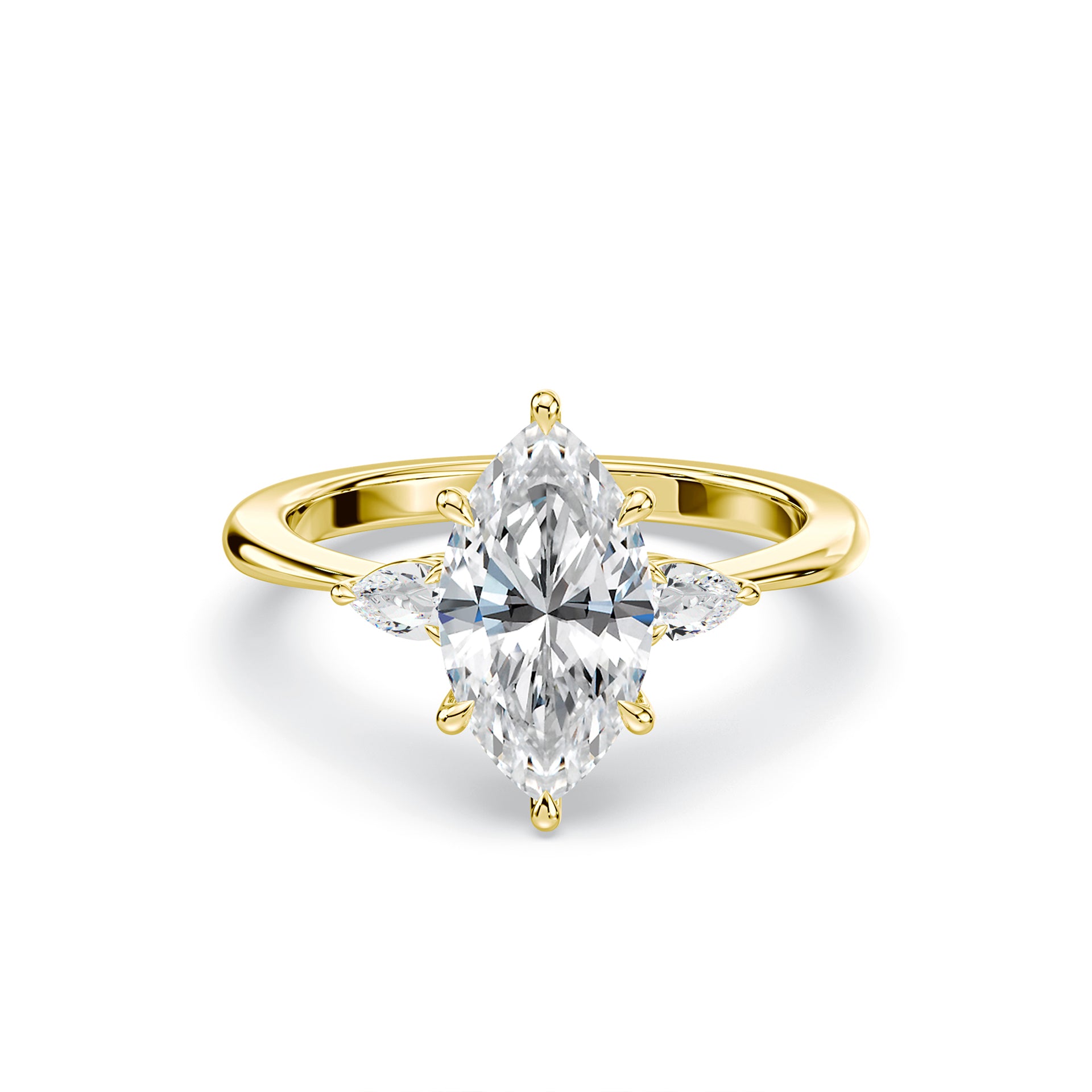 SOLD Marquise 2.54ct 3 Stone Diamond Ring