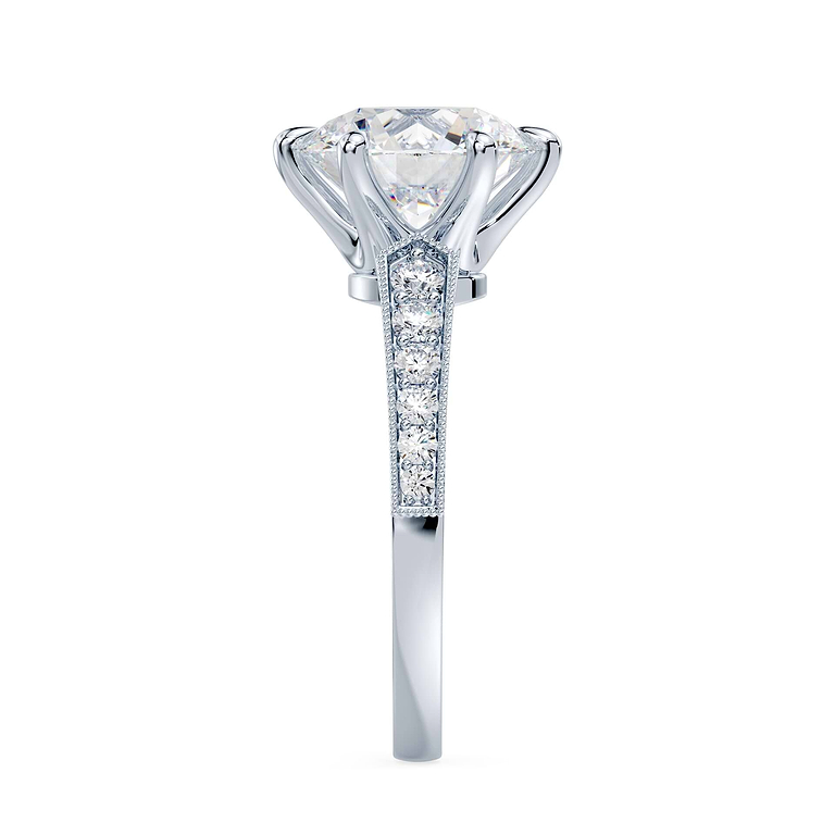SOLD Round 3.46ct 6 Prong Vintage Ring