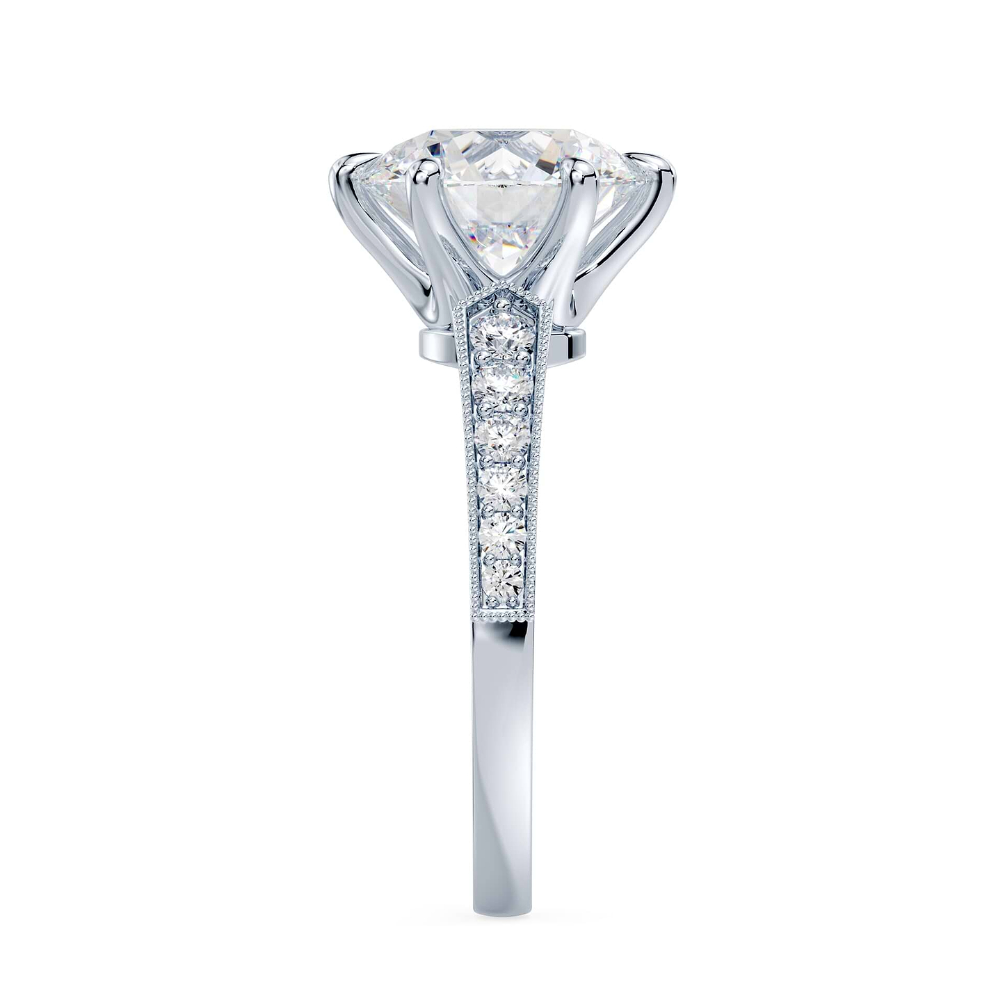 SOLD Round 3.46ct 6 Prong Vintage Ring
