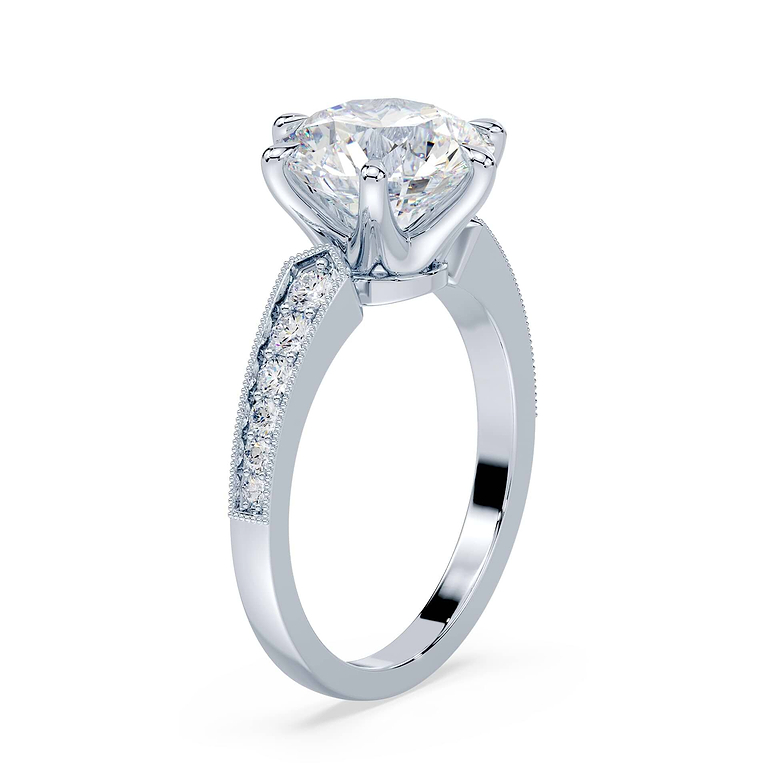 SOLD Round 3.46ct 6 Prong Vintage Ring
