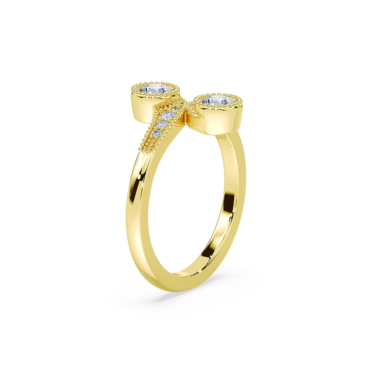 Vintage Toi Et Moi Lab Diamond Ring