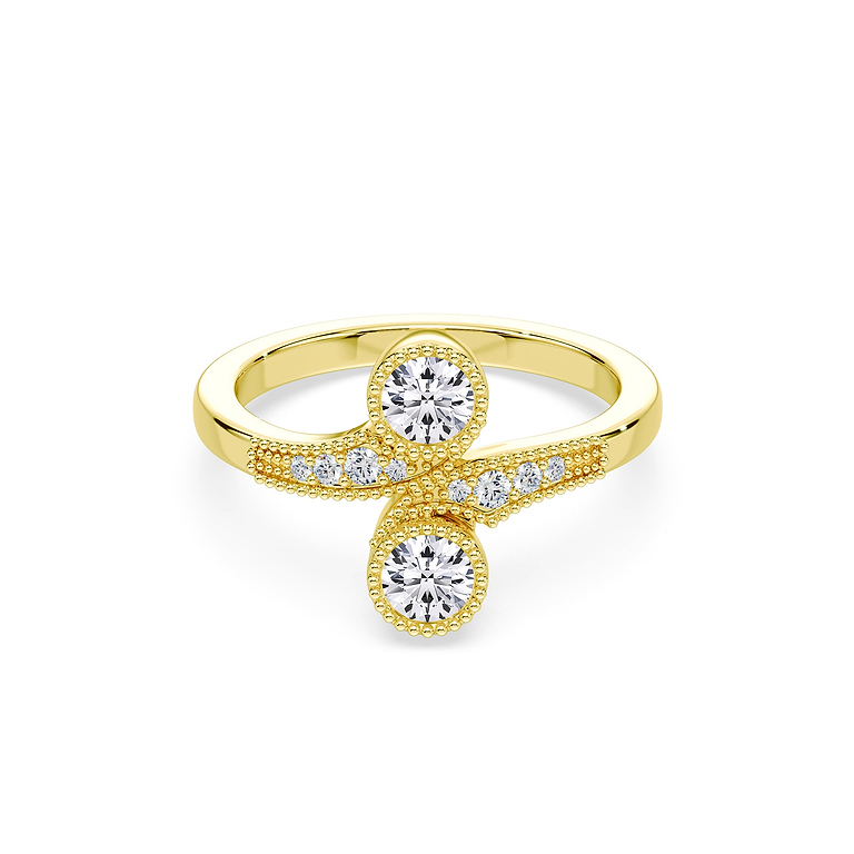 Vintage Toi Et Moi Lab Diamond Ring