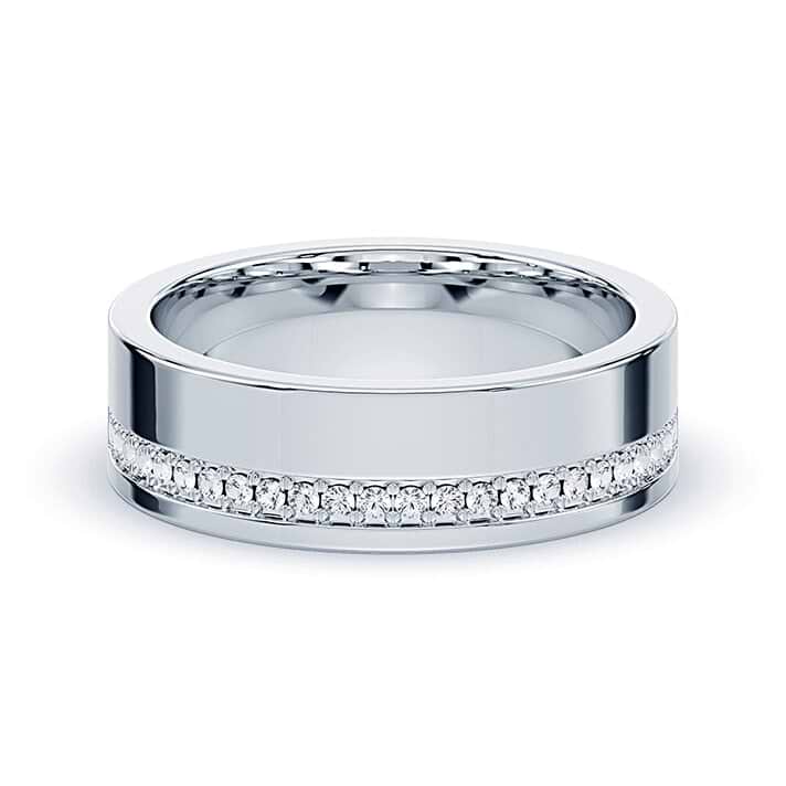 Wide Cigar Ring With Lab Diamonds | Plum Diamonds