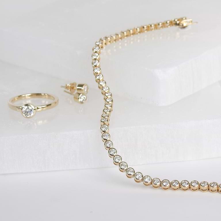 Lab Diamond Bezel Tennis Bracelet 3.50ctw