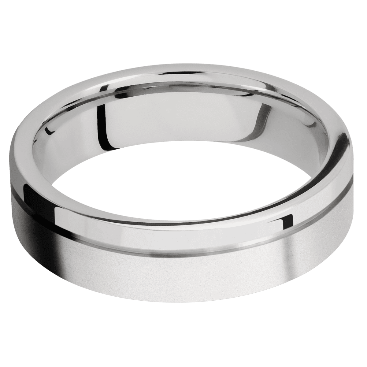 18K White Gold + Bead , Polish Finish