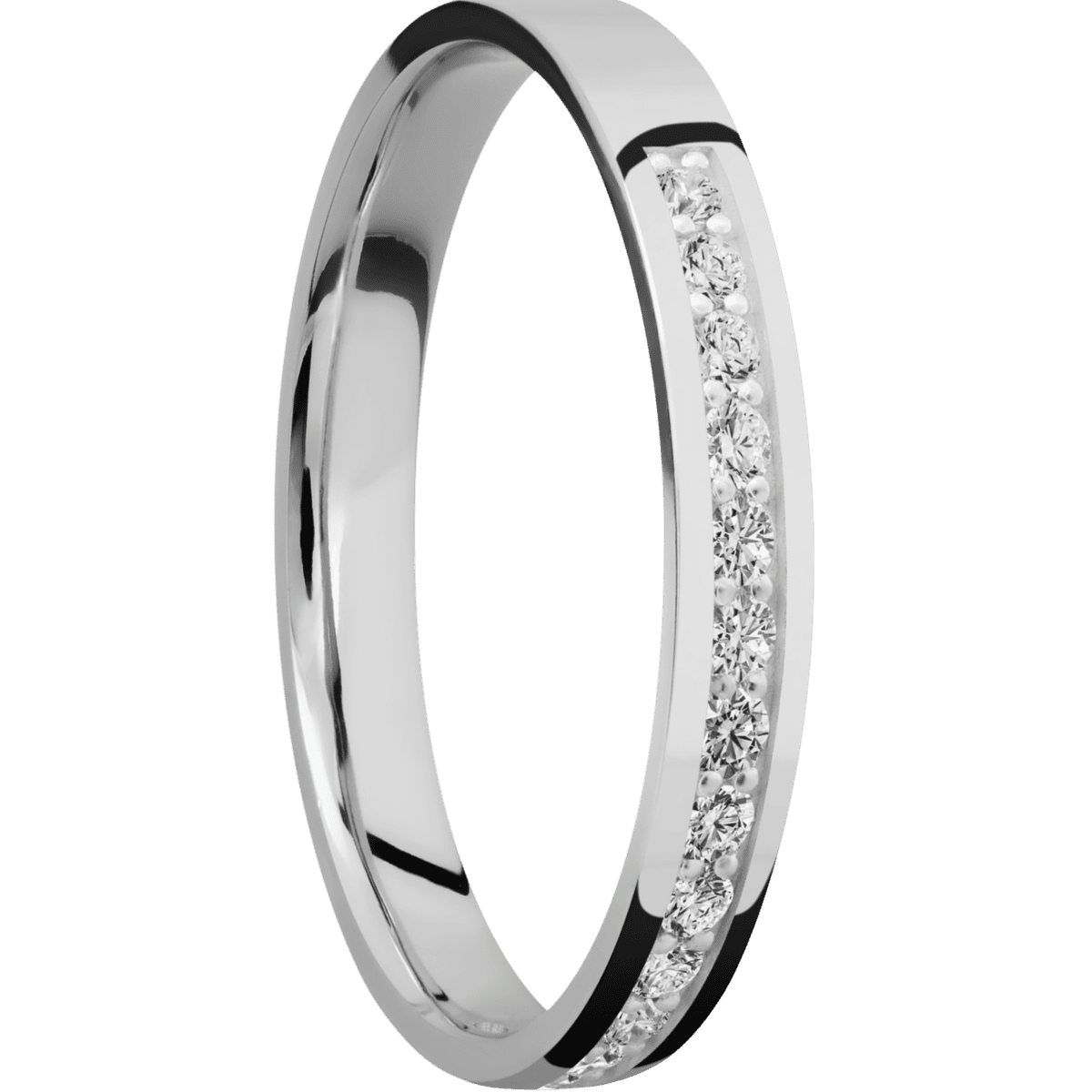 14K White Gold + Polish Finish