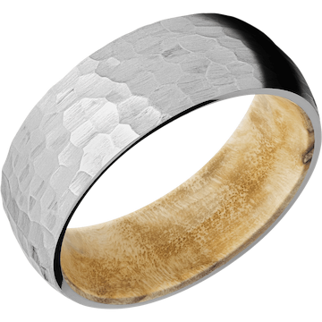 Titanium + Hammer Finish + Boxelder Burl