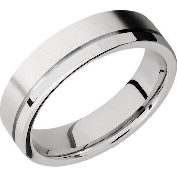 18K White Gold + Bead , Polish Finish