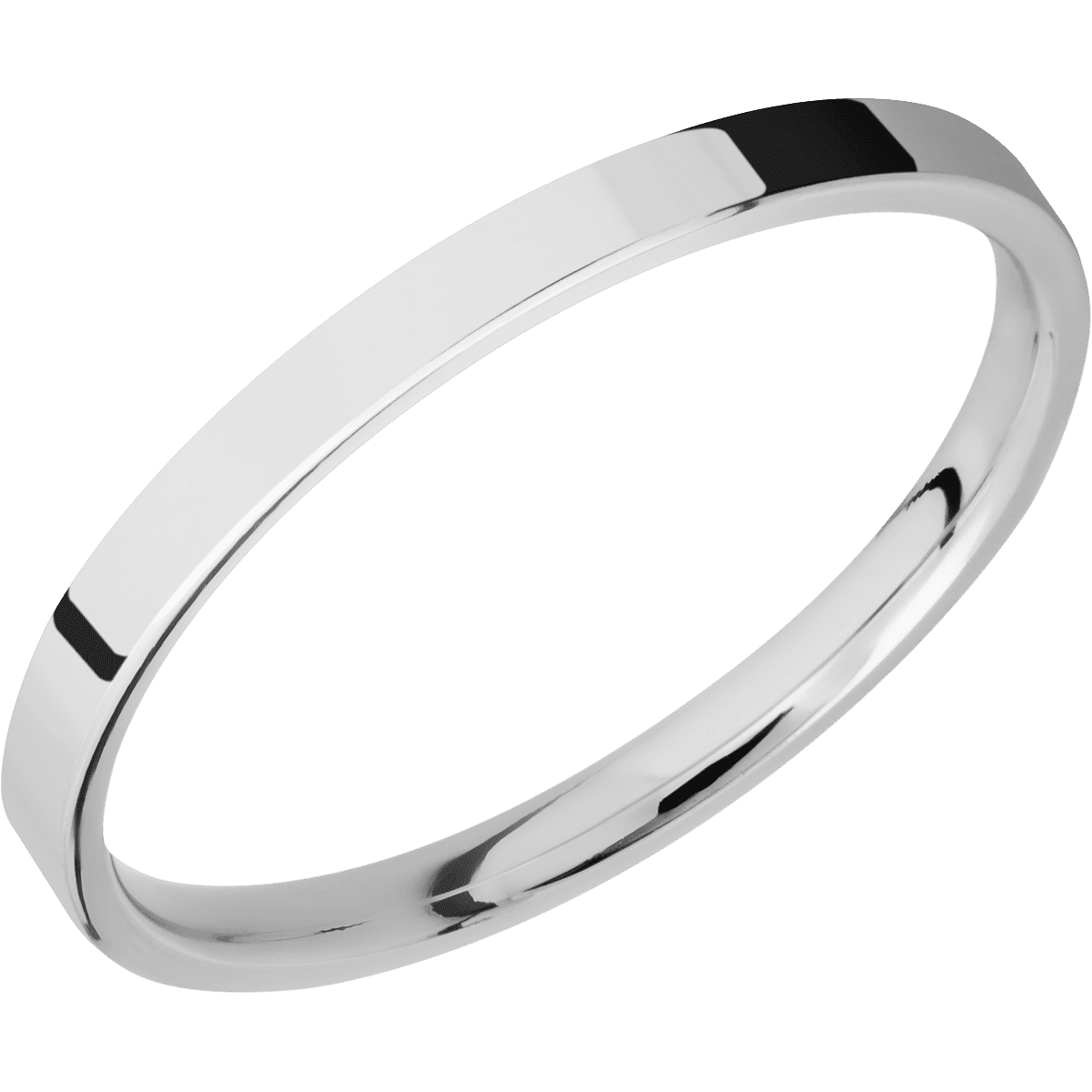 14K White Gold + Polish Finish