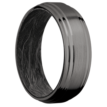 Tantalum Noir + Satin , Polish Finish + Forged Carbon Fiber