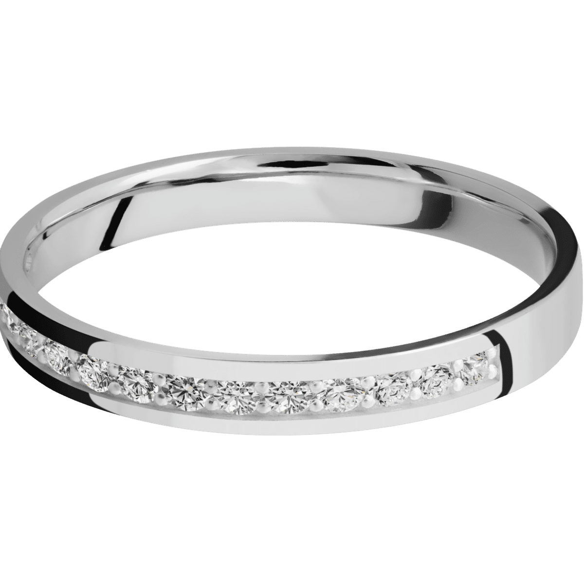 14K White Gold + Polish Finish