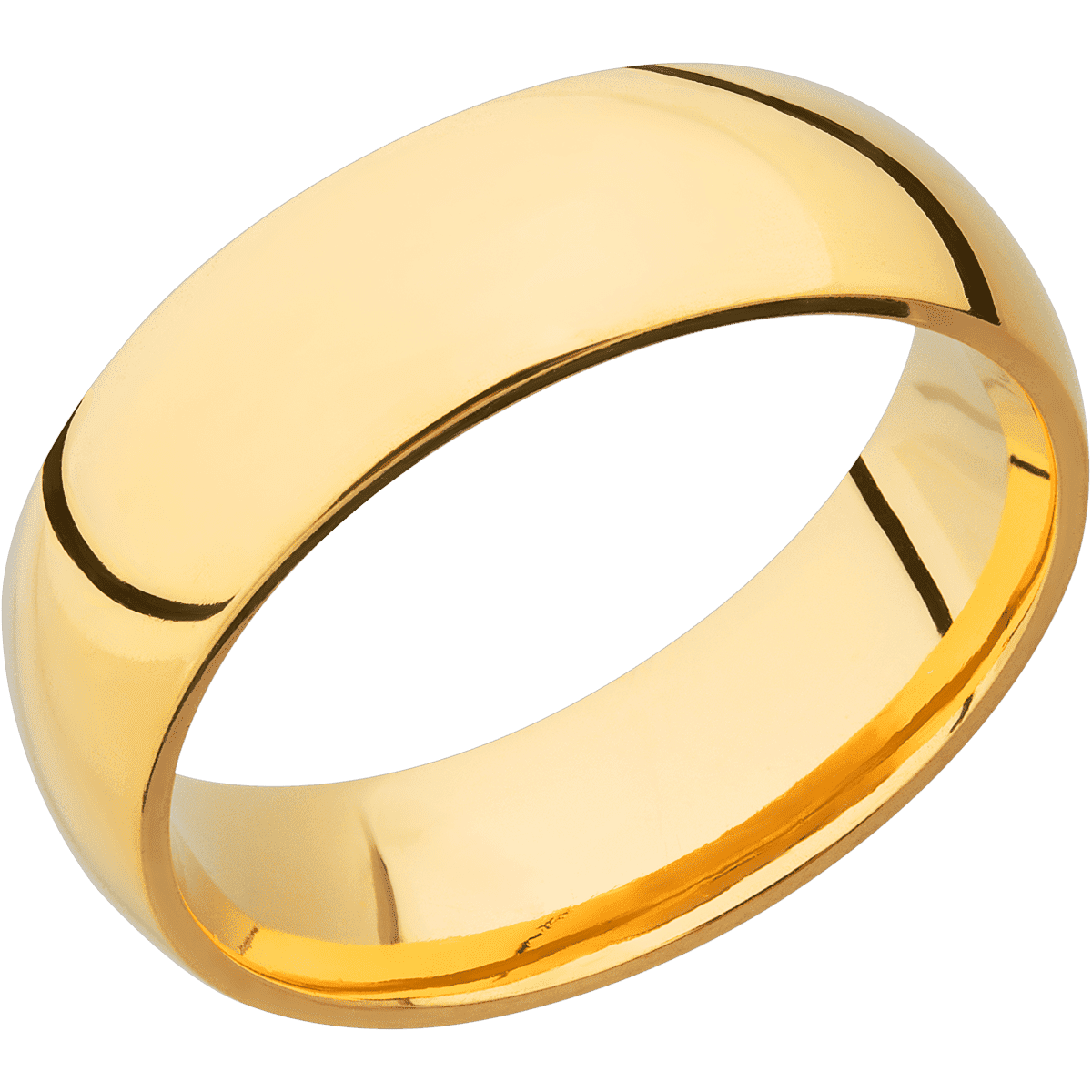 18K Yellow Gold + Polish Finish
