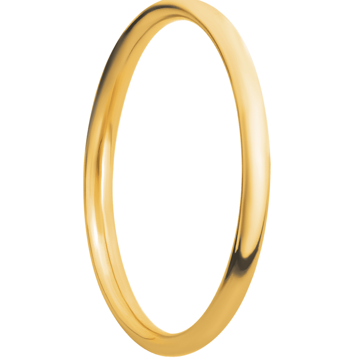 18K Yellow Gold + Polish Finish