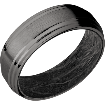 Tantalum Noir + Satin , Polish Finish + Forged Carbon Fiber