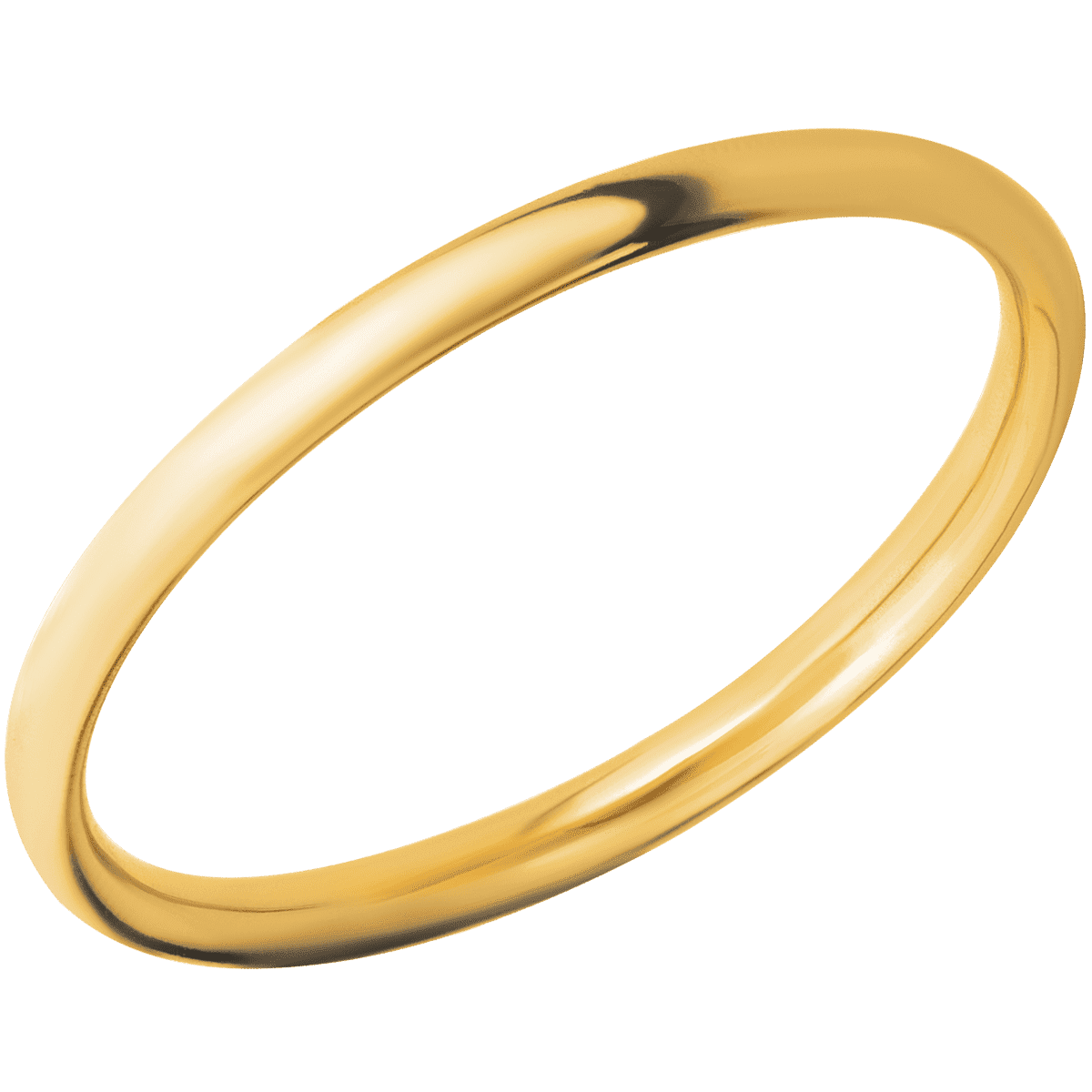 18K Yellow Gold + Polish Finish