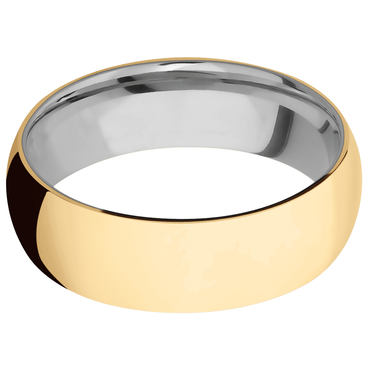 18K Yellow Gold + Polish Finish + Titanium