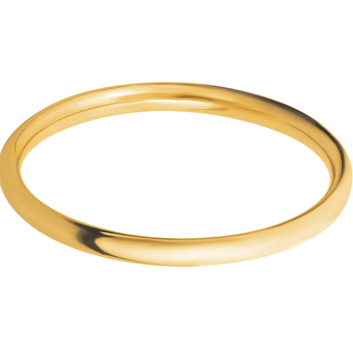 18K Yellow Gold + Polish Finish