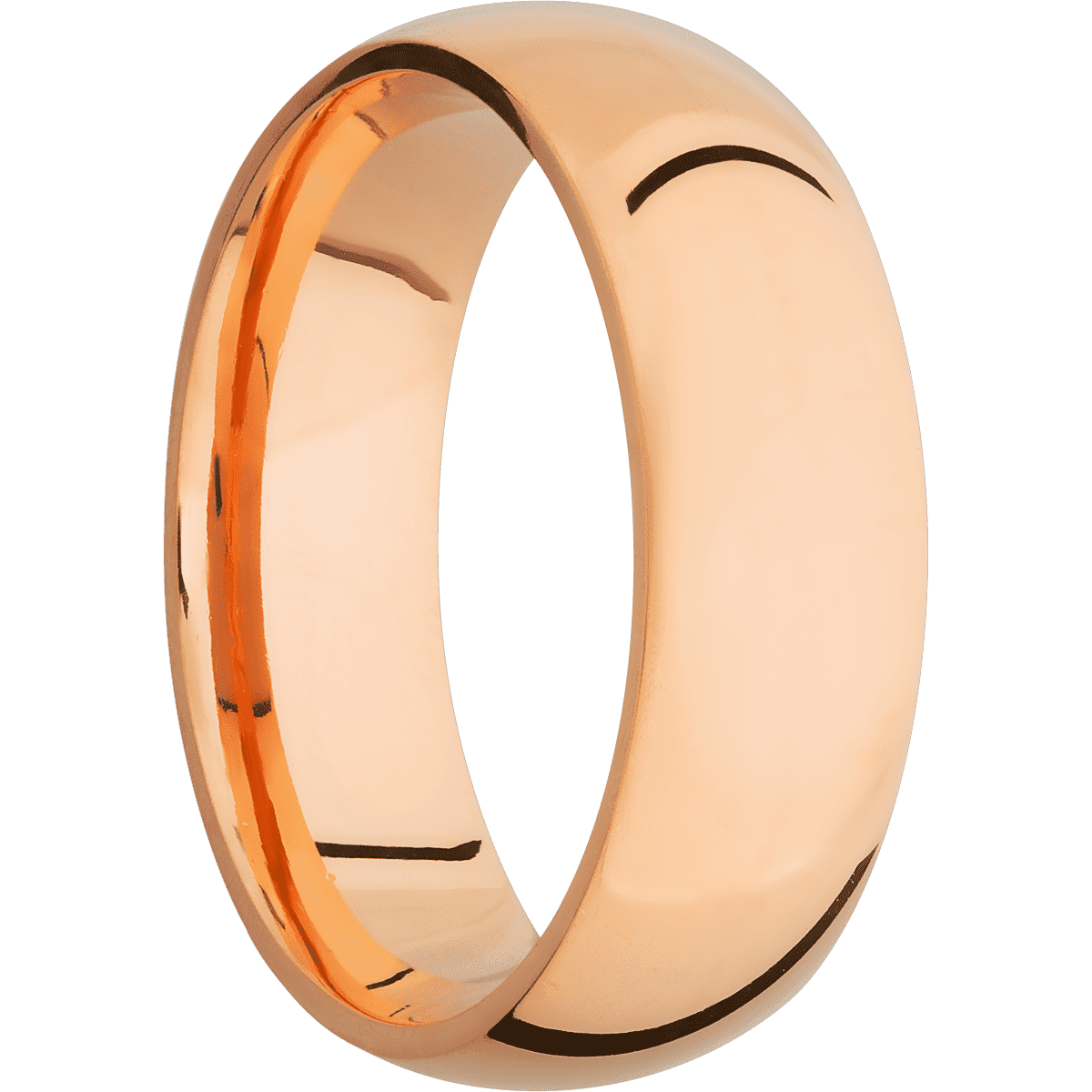 14K Rose Gold + Polish Finish