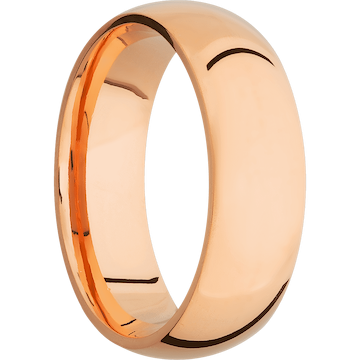 14K Rose Gold + Polish Finish