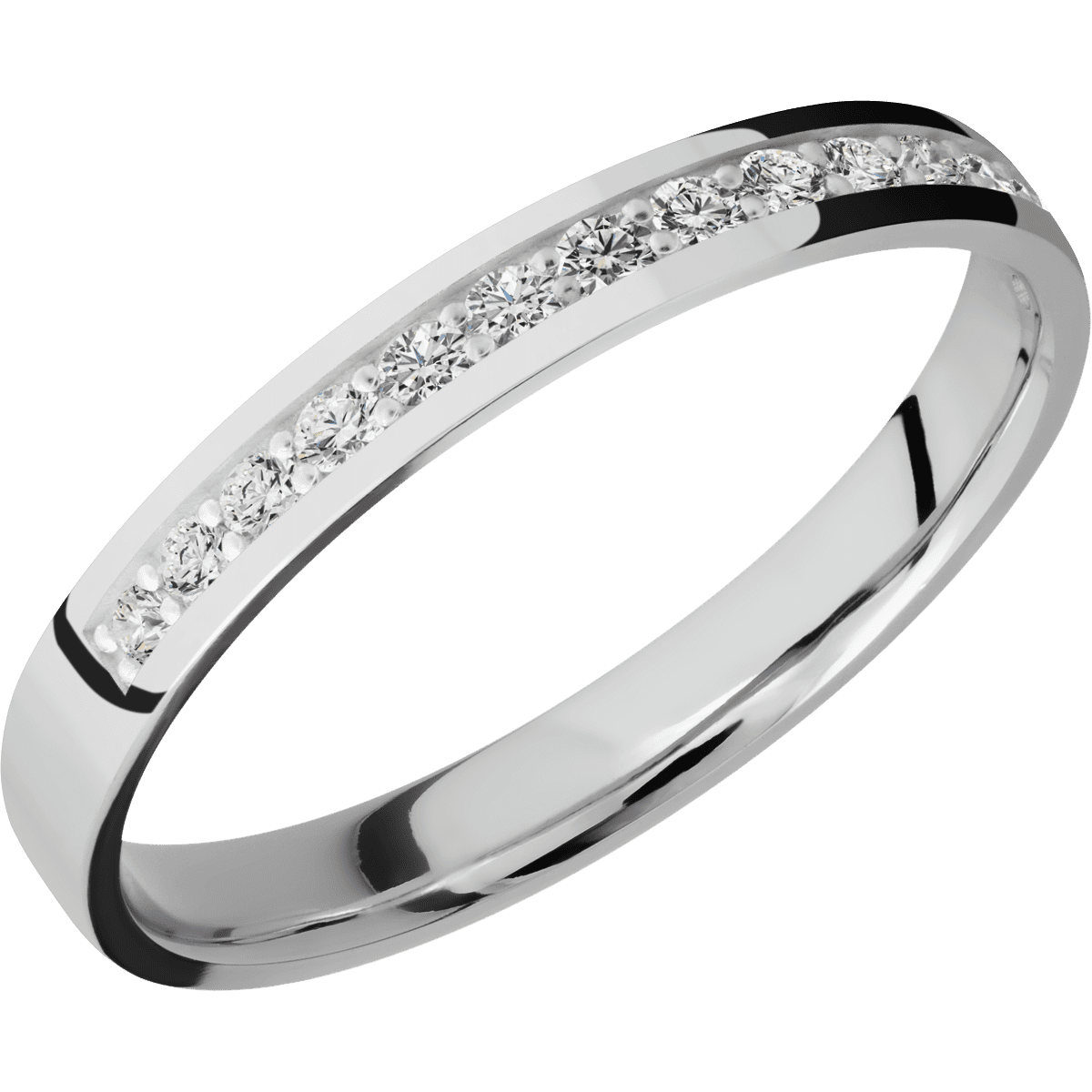 14K White Gold + Polish Finish