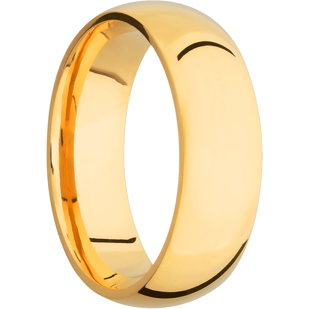18K Yellow Gold + Polish Finish