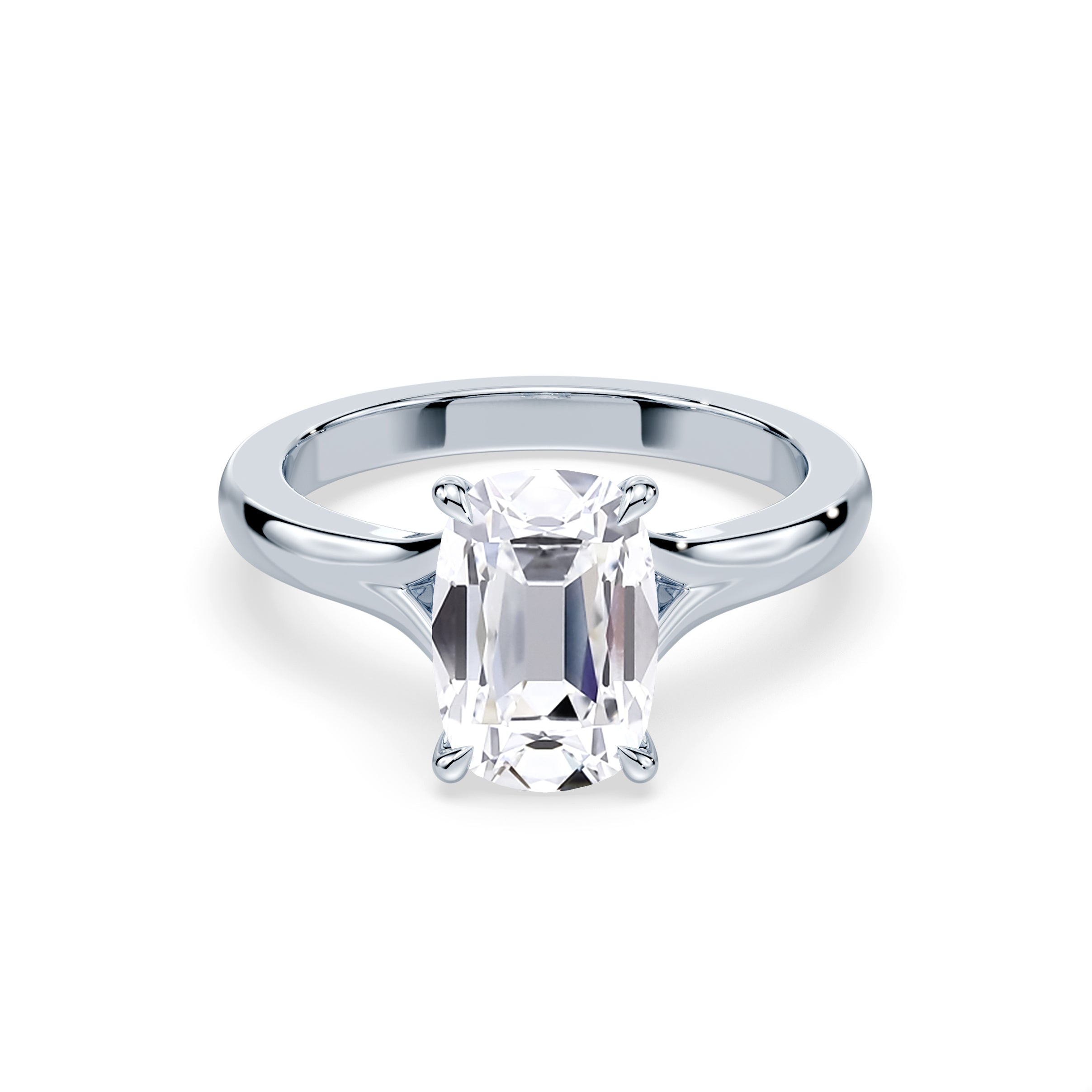 Old Mine 2.02ct Split Shank Solitaire Ring