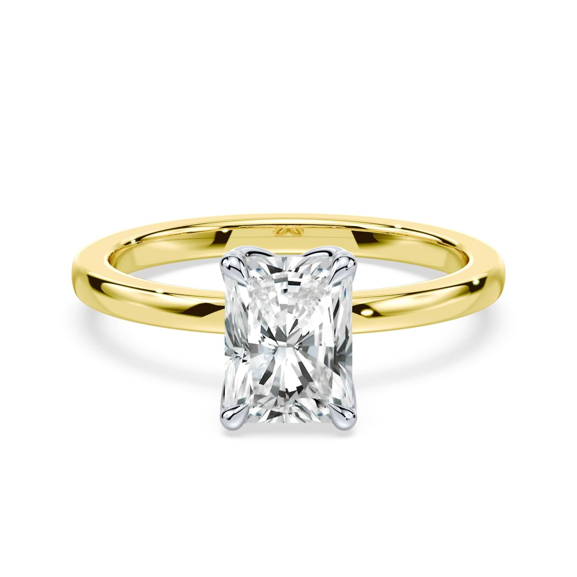 Radiant Cut Tulip Engagement Ring