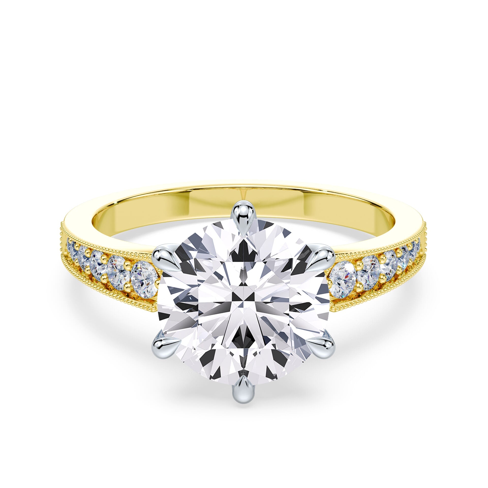 Vintage Crown Engagement Ring