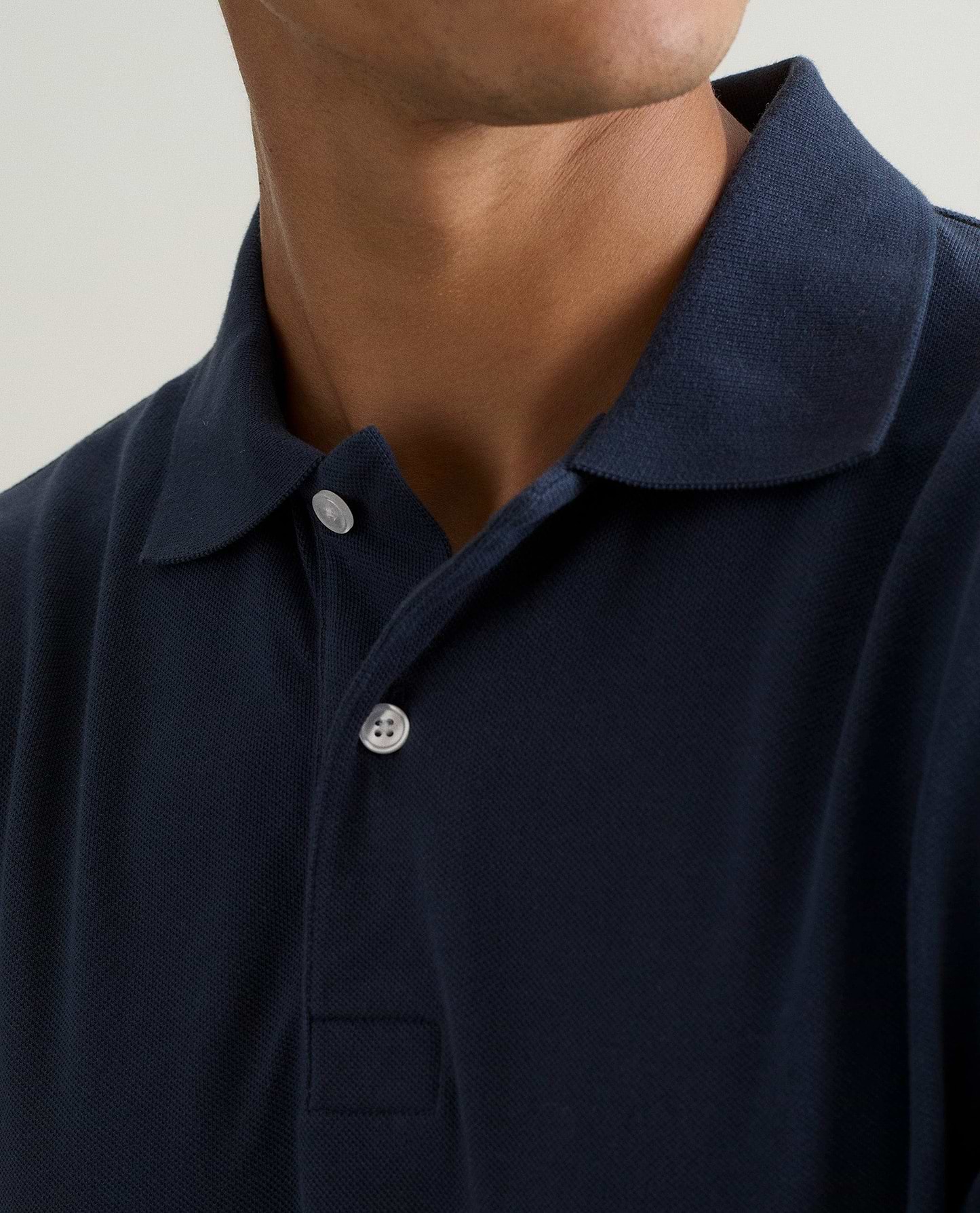 Pique Polo Shirt - Navy