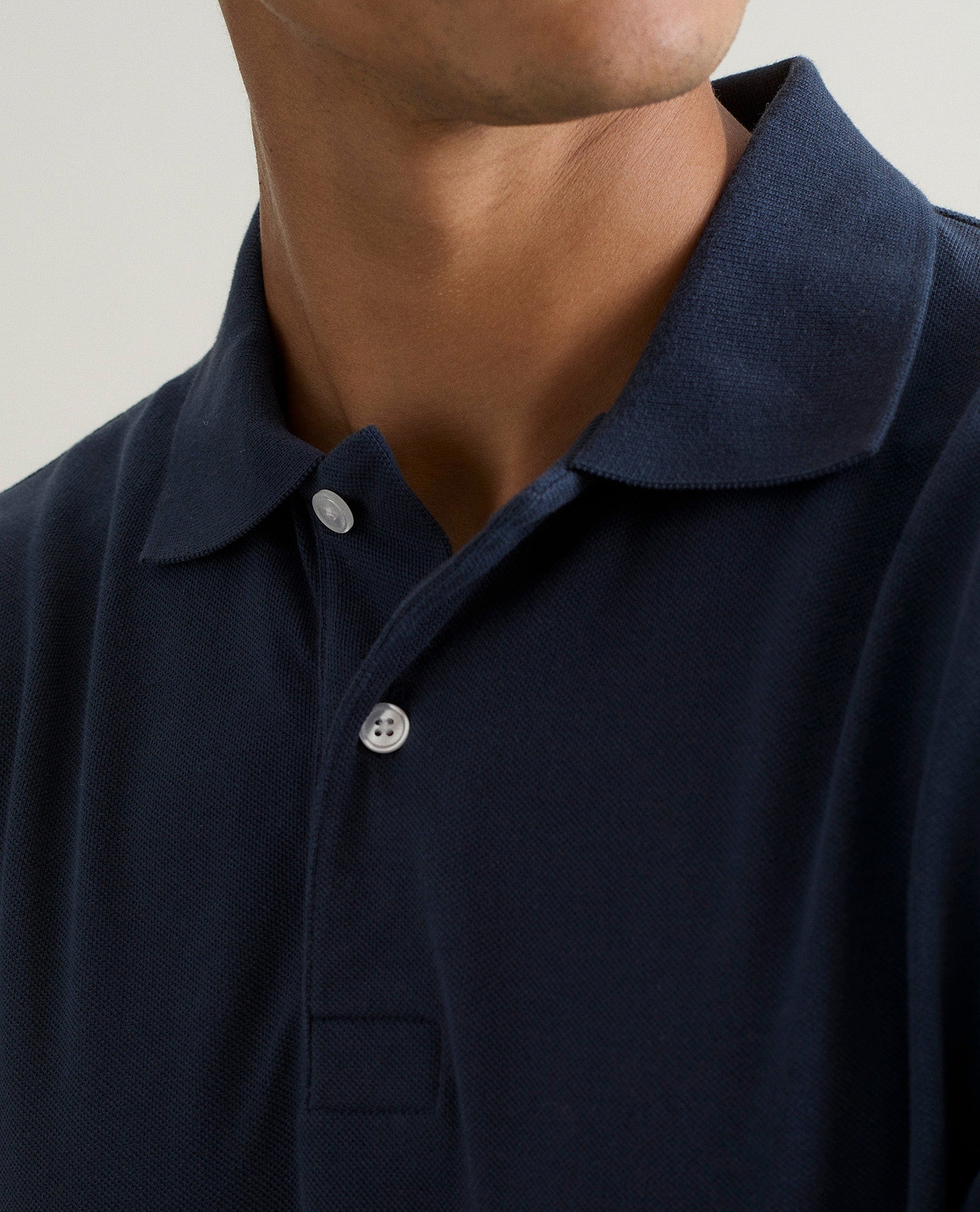 Pique Polo Shirt - Navy
