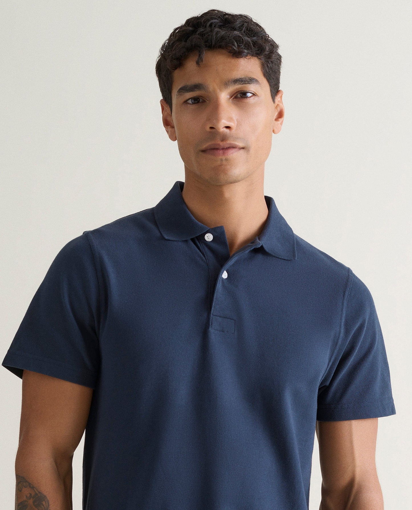 Pique Polo Shirt - Navy